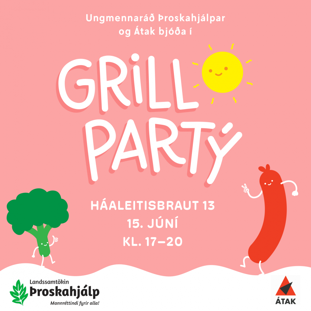 Grillpartý Átaks og Ungmennaráðs Þroskahjálpar