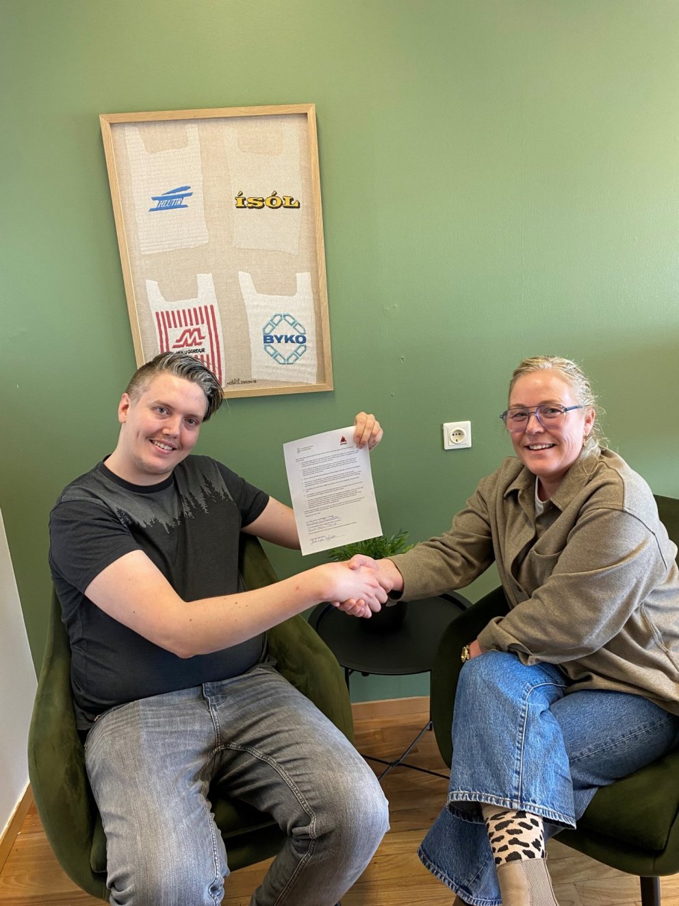 Haukur formaður, Átaks og Unnur Helga, formaður Þroska-hjálpar.